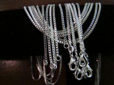 Good Selling Box Chains Necklaces ,925 Silver 2mm 16inch~24inch Mixed Box Necklaces /Chains 100pcs