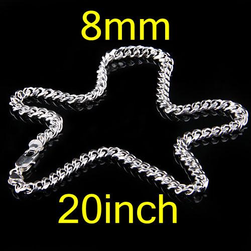 Wholesales 925 Silver Chain Necklaces , Hot Sale Fashion Men's Figaro Necklace Free Shipping 10pcs