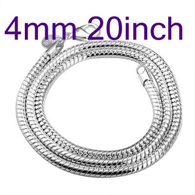 Cool Trendy 925 Silver Snake Chains Necklaces , Best Sale Smooth Snake Necklace Free Shipping 15pcs