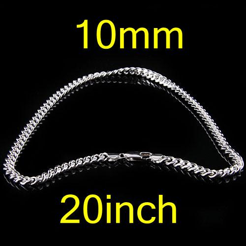 Wholesales 925 Silver Chain Necklaces , Trendy Fashion Men's Figaro Necklace Free Shipping 10pcs