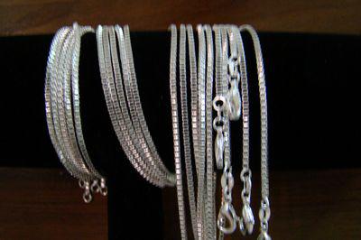 Fashion Best Concise Box Chains Necklaces Jewelry ,925 Silver 2mm 16inch~24inch Mixed Box Necklaces /Chains 50pcs