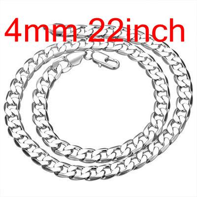 Hot Sale Design 25pcs Man's Chains Necklaces , 925 Silver Jewelry Curb Figaro Necklace Free Shipping