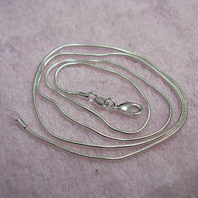 Wholesale Smooth Chains Necklaces ,925 Silver 1mm 16inch~24inch Mixed Snake Necklaces /Chains 200pcs