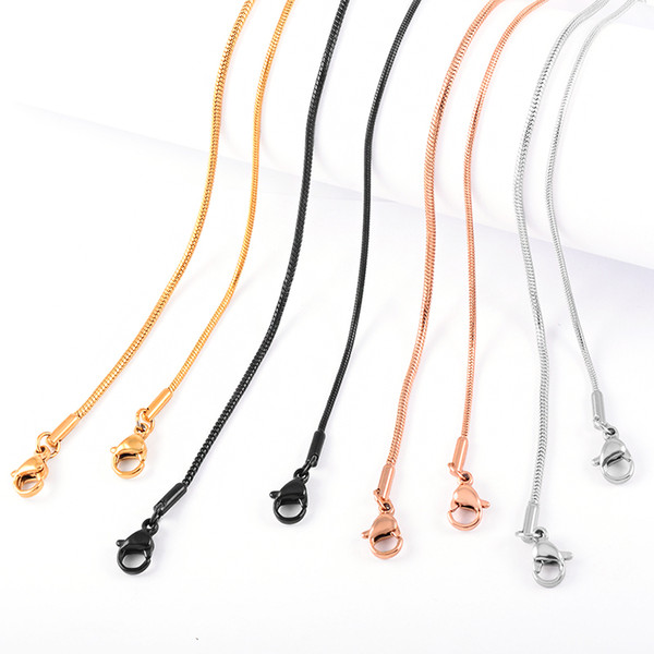 Top Quality Pendant Necklace 316L Stainless Steel Snake Chain 4 Multi-colors Necklace Chains Male/Female Jewelry Chains