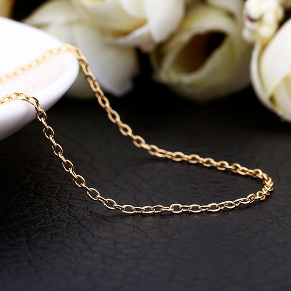 fashion necklaces 1.5MM 18k yellow gold necklace O chain necklace pendant necklace free shipping