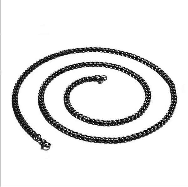 24-30inch (5mm) Width to Choose Men Chain Necklaces 316L Stainless Steel Curb Chain Necklace NC-141B