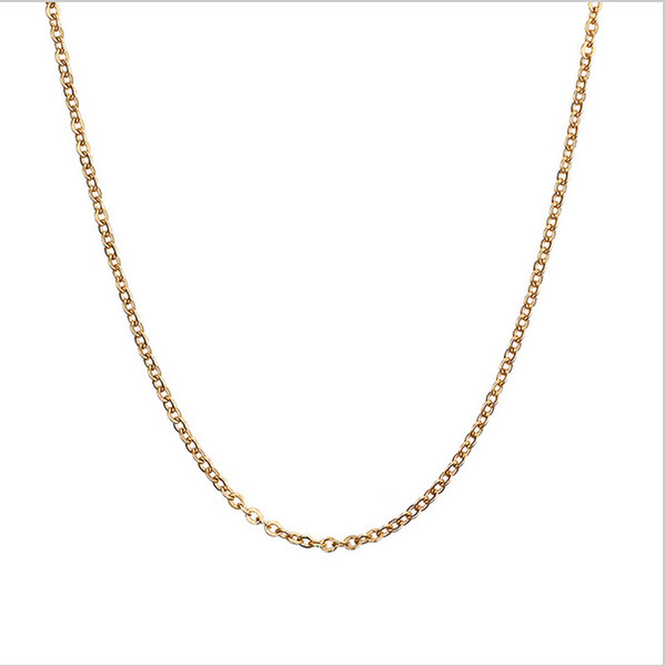 Wholesale O Chain Necklace Gold Color & Rose Gold Plated Stainless Steel for Diy Pendant Women Accessories NC-044