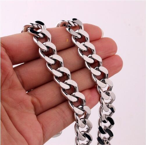 Fashion Jewelry 316L Stainless Steel men's Boys 10mm / 15mm Cuban Curb Chain Link Necklace Vintage Clasp for Men's Gifts 20 inch - 32 inch