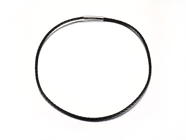 Fashion Braided Choker Necklace Black Genuine Leather Statement Necklace 18/20/22 Inch Long Necklace Men/Women NC-146