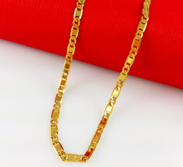 Fashion hot-selling models single-chain 24k gold-plated necklace allergy long time fade