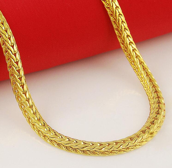 Plating 24 k gold decoration Classic men 'keel gold necklace Long do not fade