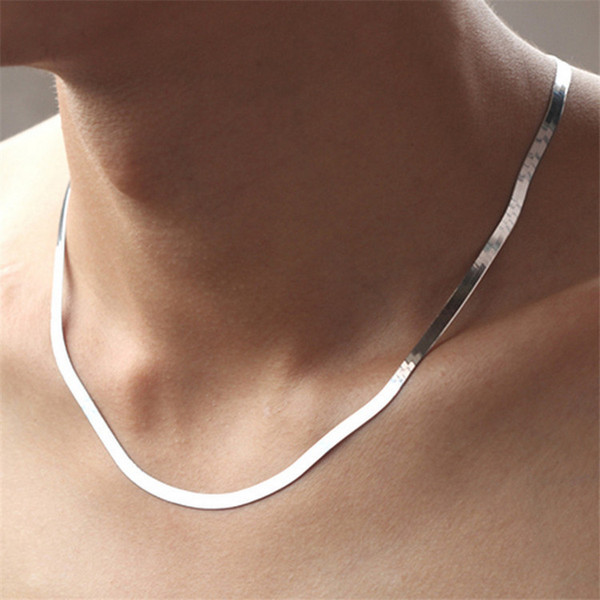 2018 Direct Selling Limited Chains Middle Eastern Gift Party A Couple Unisex Short Blade Jadoku Clavicle Chain Flat Silver Jewelry Necklace