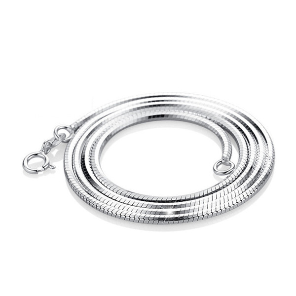 Big Promotions! 925 sterling silver smooth snake chains women Necklaces Jewelry Lobster Clasps iced out mens jewelry