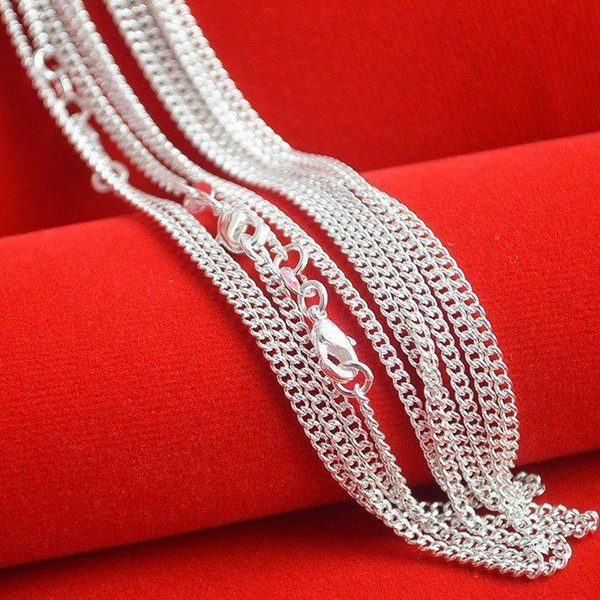 Hot sale 925 silver chain necklace with 16-24 inch silver necklace 925 lobster clasps tag