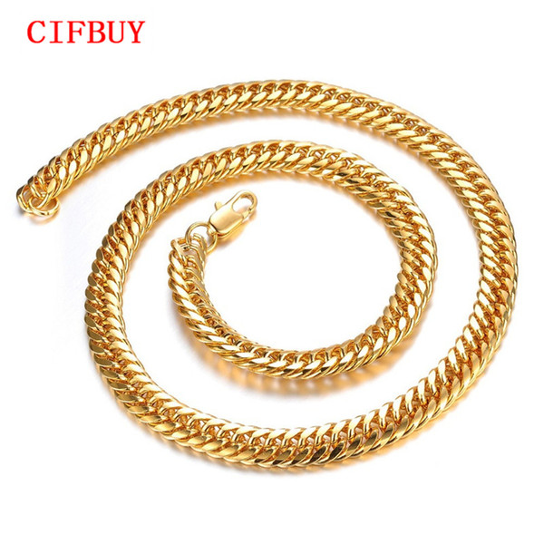 8mm Chunky Luxury Gold Filled Curb Cuban Chains Necklace Thick Heavy Link Chain Men Necklace Customized Jewelry Gift