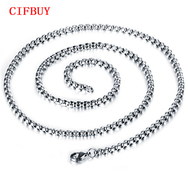 CIFBUY Square Man Link Chain Classical 316L Stainless Steel Men's Jewelry Necklace All Match Cheap Price Accessories GL744