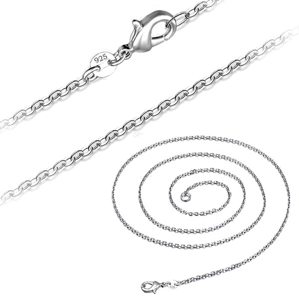 50pcs925 Sterling Silver Snake Chain Necklace Ladies Necklace Smooth Chain Fashion Jewelry Size 1 mm 16 18 20 22 24 inches