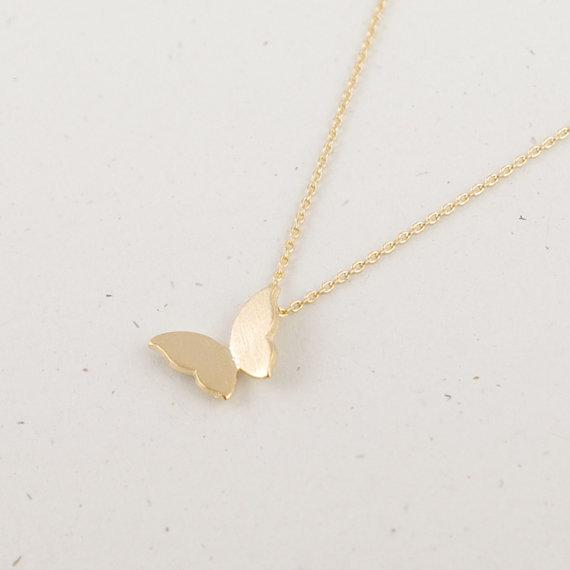 Gold and Silver Fashion Cute Butterfly Pendant Elegant Necklaces for Women Simple Animal Women Long Necklace N169