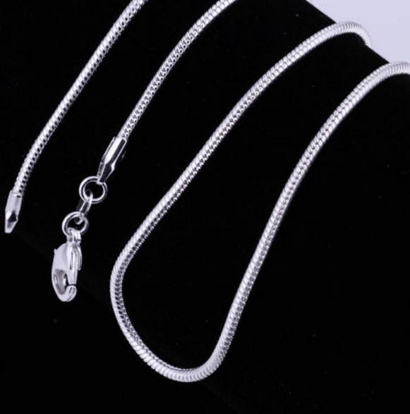 Big Promotions ! 1mm 925 Silver P Smooth Snake Chain Necklace Lobster Clasps Chain Jewelry Size 1mm 16inch --- 24inch