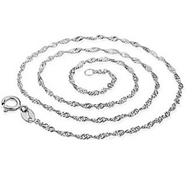 925 sterling silver necklace link items 18 inch 45 cm corrugated wave chain necklaces wedding vintage charms