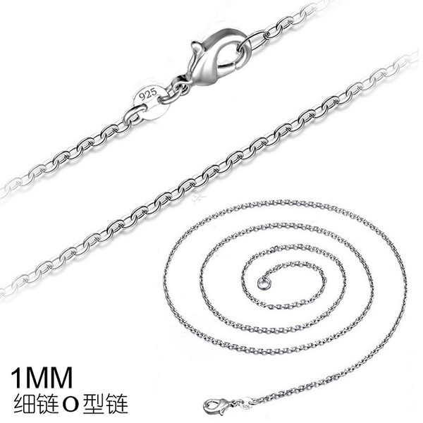 Big Promotions ! 100 pcs 925 Sterling Silver Smooth Snake Chain Necklace Lobster Clasps Chain Jewelry Size 1mm 16inch --- 24inch