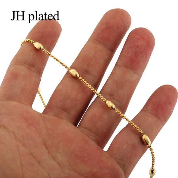 JHplated African Trendy Gold Necklaces length 45cm fashion Women Men give friends and good sisters Jewelry Gift Valentine's gift