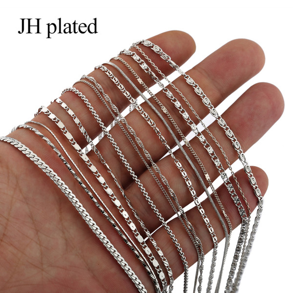 JHplated African fashion Men Necklaces jewelry length 45cm Silver color Necklaces Women give boy friends Jewelry Birthday Gift