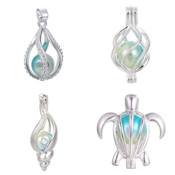 More style for you to choose-Waterdrop Turtle Crown Pearl Cage Beads Cage Essential oil diffuser Locket Cage Pendant DIY pendants