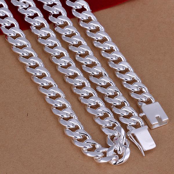 Men's 24'' 60cm 10mm 925 silvering sterling silver necklace 115g solid snake chain n011 gift pouches free shipping