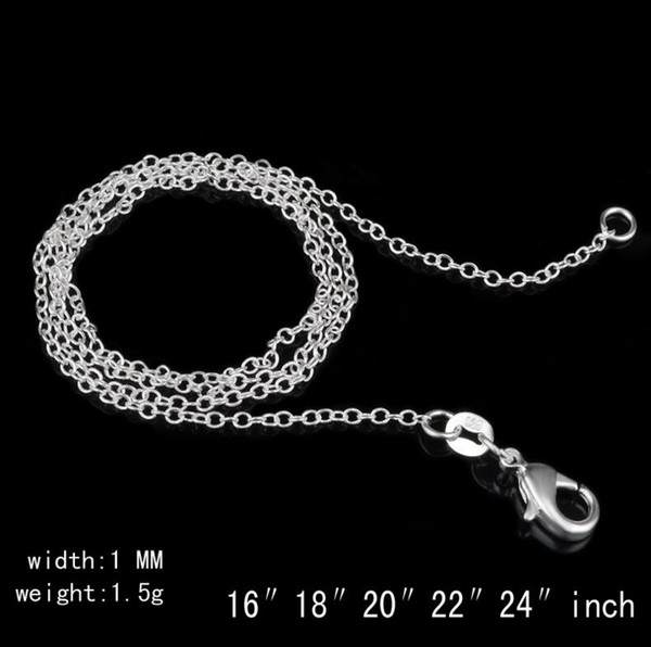 925 Sterling Silver Necklace Rolo 