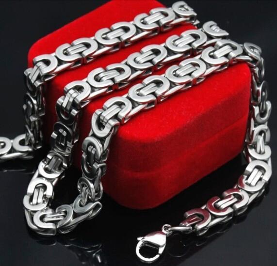 Wholesale- Mens Stainless Steel Byzantine Chains Necklaces Jewellery Hip Hop,Rock,Gift, 2015 accessories Wholesale