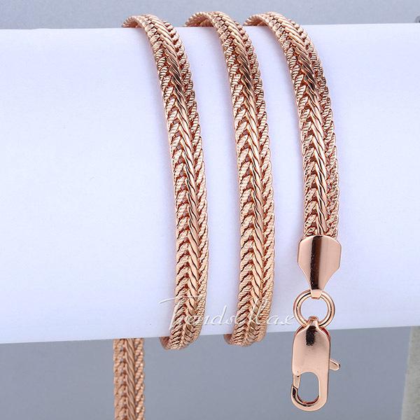 Wholesale-6MM 18K Yellow/Rose/White Gold Filled Necklace Snake Bone Chain Necklace Mens Chain Necklace Wholesale 24inch LGNM29