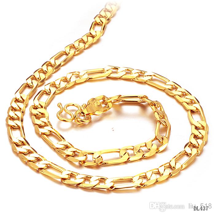 Korean version of the new jewelry , 18K gold plating , gold-plated necklace personalized Men's O- KL437