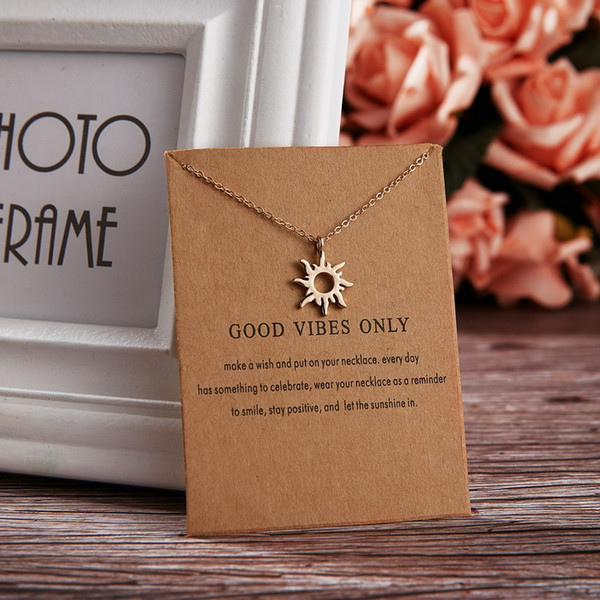 New fashion paper card sun alloy necklace fine lady jewelry wholesale New fashion paper card sun alloy necklace fine lady jewelry wholesale