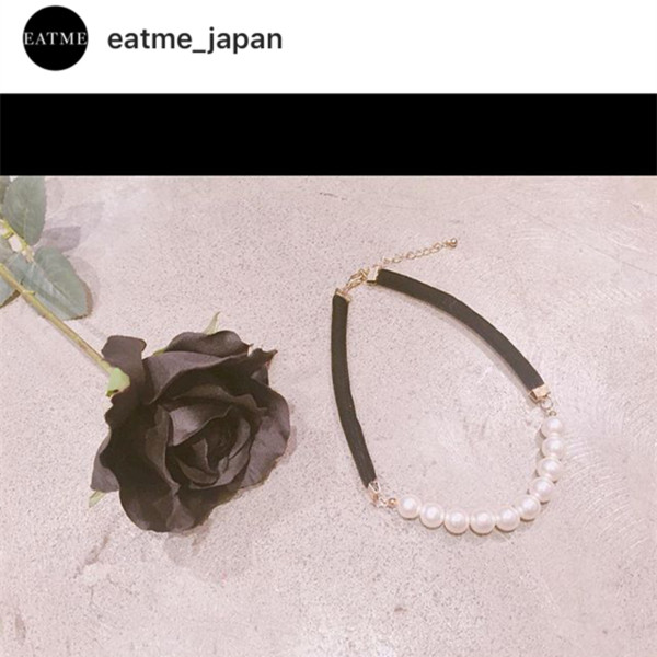 Custom-made Japanese Yiluo sauce with the same pearl velvet necklace collar zipper amo katie larme