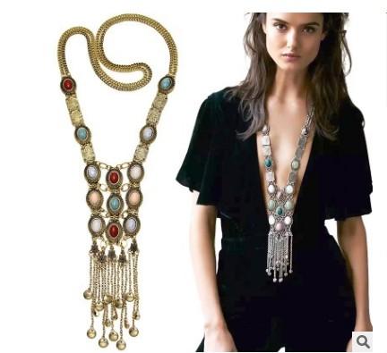 017, the new speed sell body chain, Europe and America big brand exaggerated personality, multi-storey necklace, female accessories, restori