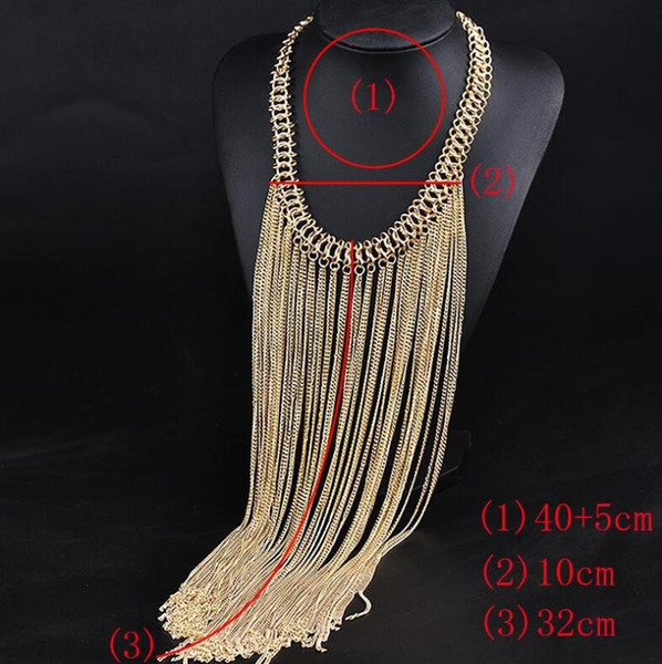 wholesale women neck chain 2017 hot sale trend statement short chokers fashion necklace fringe chain B996