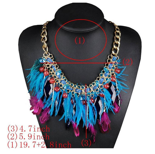 wholesale fashion women neck chain 2017 hot selling Feather necklaces short chokers fashion necklace crystal necklace B906