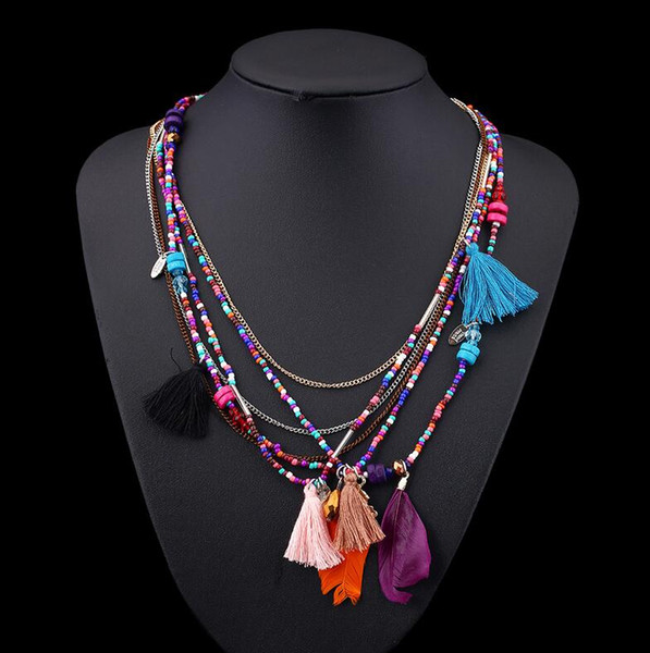 wholesale fashion women neck chain 2017 hot selling Feather necklaces short chokers fashion necklace crystal necklace B902