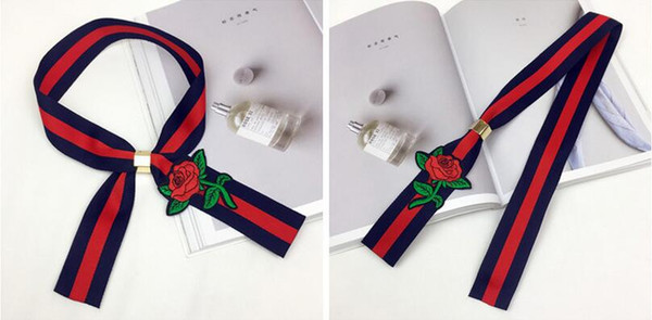 .Black Red Embroidery Rose Ribbon Choker Necklaces & Pendants for Women Accessories Gothic Statement Necklace for shirts decoration