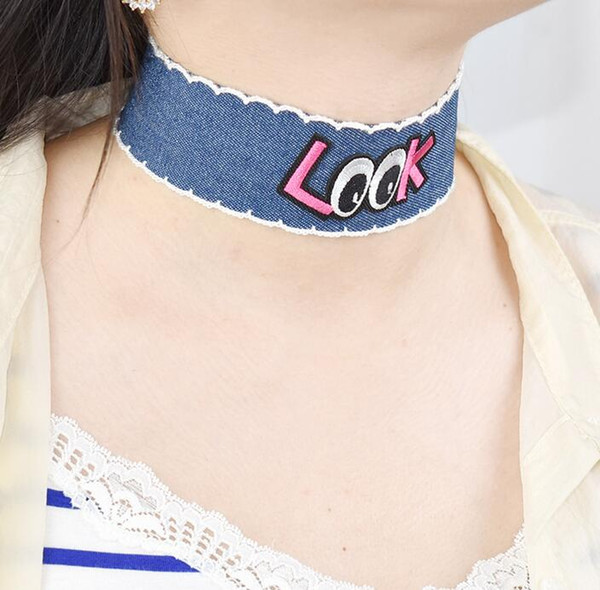 Party Wear Handmade Butterfly Embroidery Rose Choker Necklaces & Pendants for Women Accessories Gothic Statement Necklace