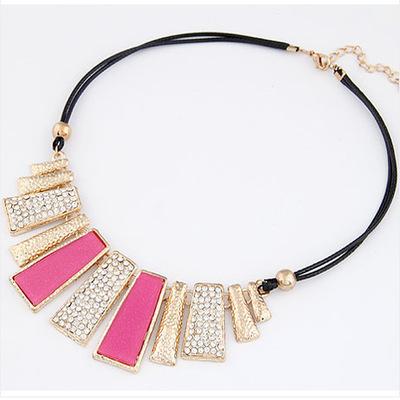 2017 Exaggerated Bohemian Choker Necklace Jewelry Irregular Geometric Nubuck Leather Rope Chain Women Chokers Pendant Necklaces