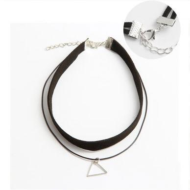 Silver Triangle Clavicle Necklace New Fashion Jewelry For Women Clothing accessories Fashion hanging chain Craft necklace free shipping