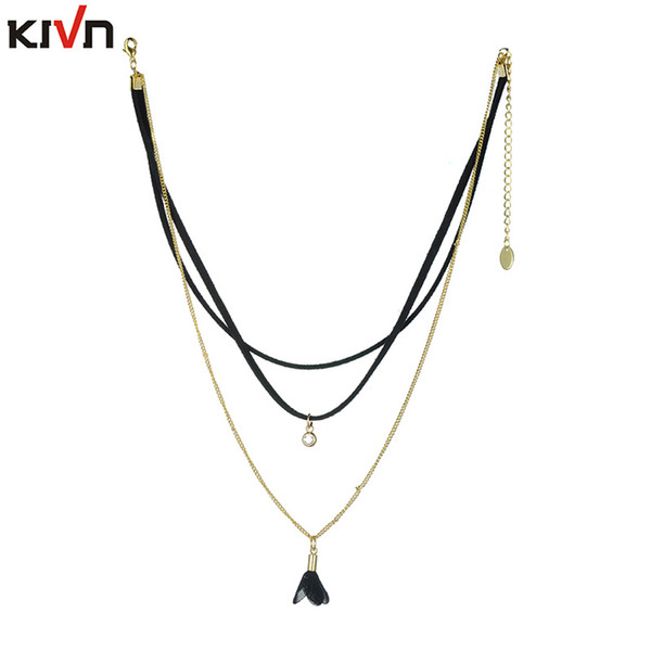 KIVN Fashion Jewelry Black Retro Gothic Punk Choker Collar Necklaces layed Neckalces for Women Christmas Birthday Promotion Gifts