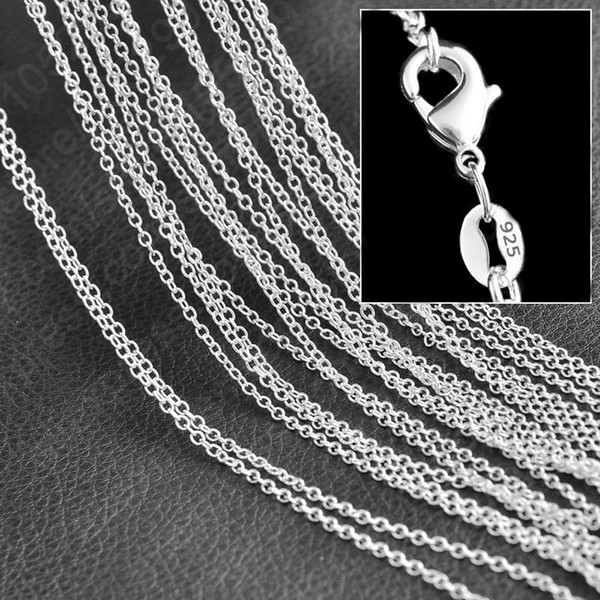 Wholesale New Silver Necklace & Pendant Fashion Jewelry Accessories Thin Chain Heart 925 Sterling Silver Necklaces