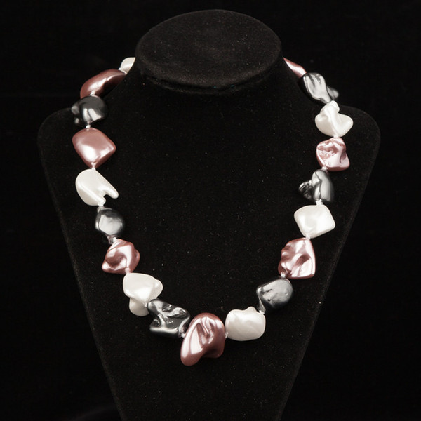 wholesale Elegant Pink White Black Natural Shell Chain Choker Necklaces For Women Female Bohemian Jewelry