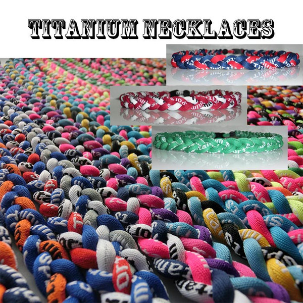 New titanium braided 3 ropes tornado necklaces for SPORTS football baseball,sport titanium necklaces