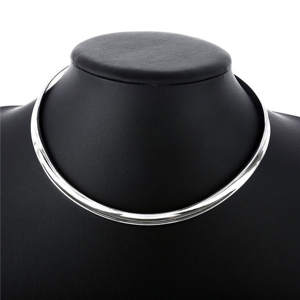 Brand new Smooth Collars sterling silver necklace STSN109,hot sale fashion 925 silver necklace factory direct sale free shipping