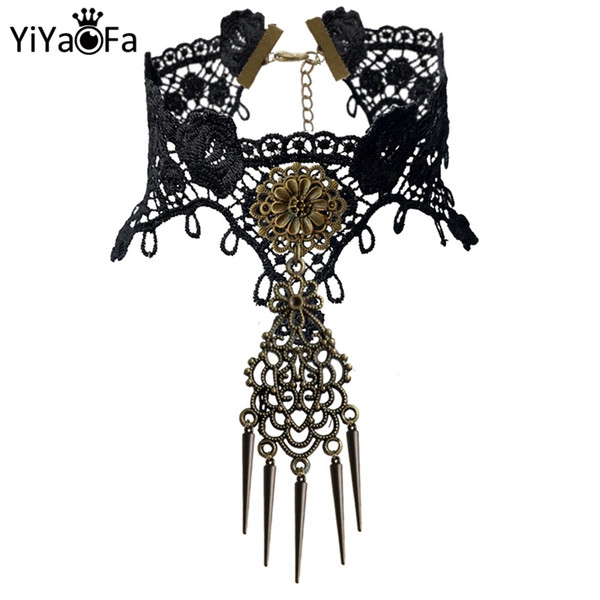 YiYaoFa Vintage Choker Necklace for Women Gothic Jewelry Collar Necklaces Pendants Fashion Lady Party Jewelry JL-200