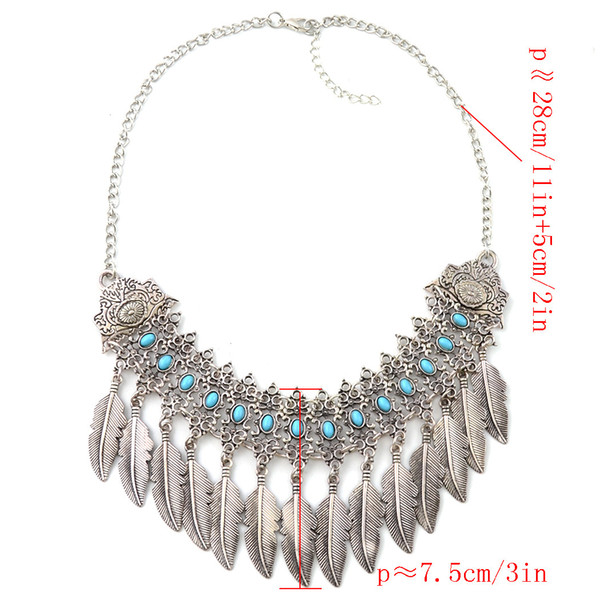 New Fashion Silver Plated Alloy Leaf Choker Chain Necklace for Women Jewelry